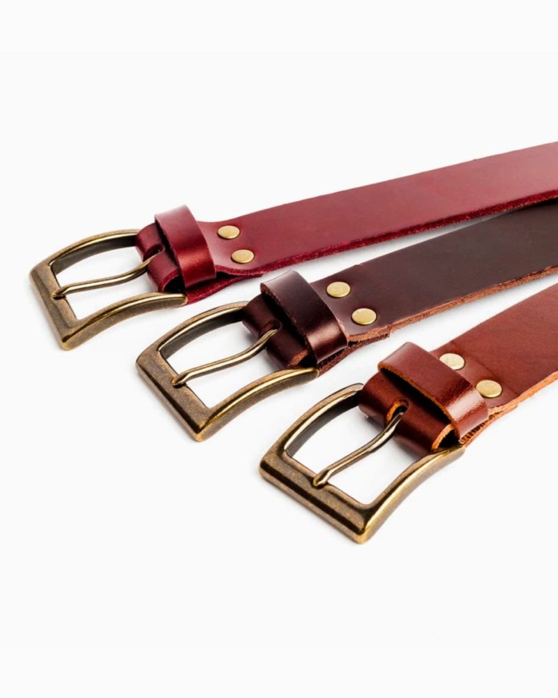 Men's leather belts / whiskey