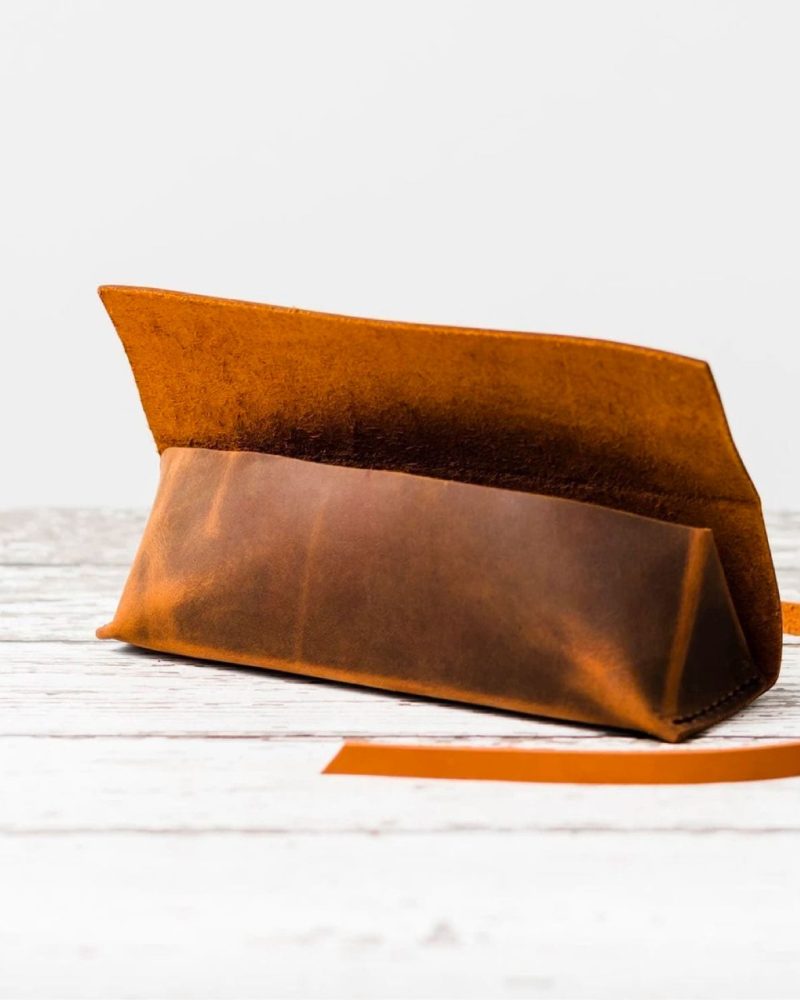 Leather artist pencil case