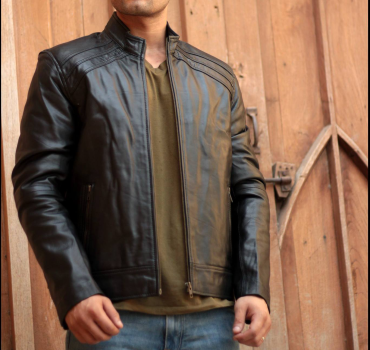 Man wearing a lightweight, stylish casual jacket ideal for everyday wear.