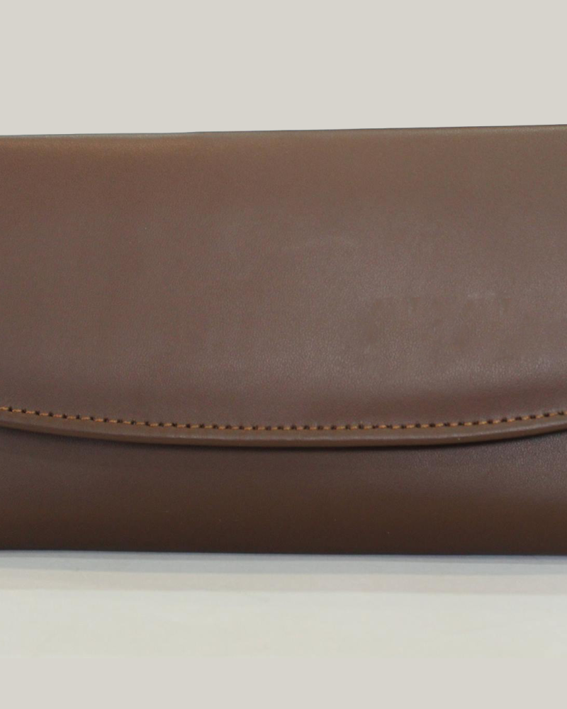 Elegant genuine leather clutch wallet by Leather Hill – spacious and stylish design for women