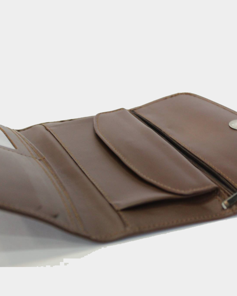Elegant genuine leather clutch wallet by Leather Hill – spacious and stylish design for women