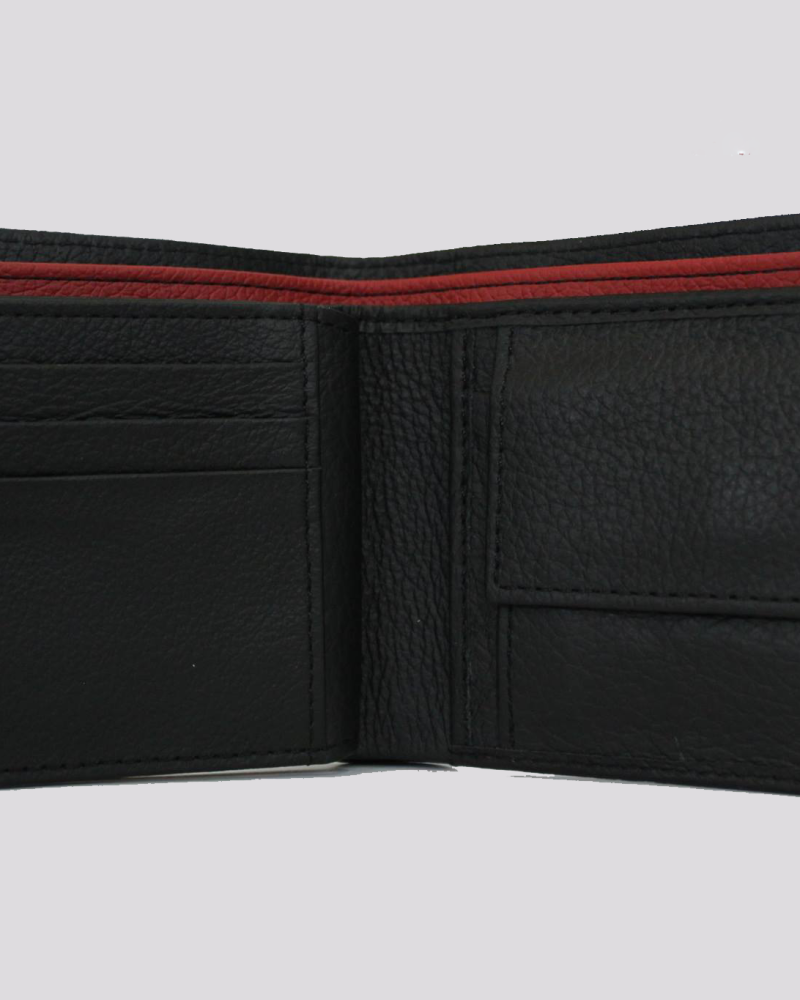 Handcrafted striped leather wallet by Leather Hill – bold design meets premium craftsmanship