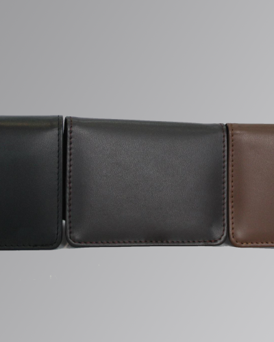 Compact mini wallet for men featuring slim design and essential card slots.