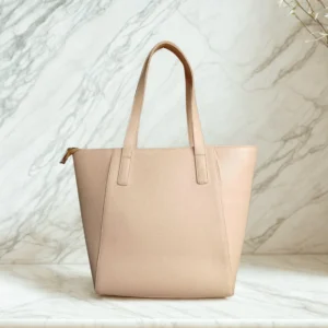 Leather Hill women's beige leather tote bag